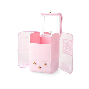 Large Capacity Cosmetics Storage Box With Drawers.