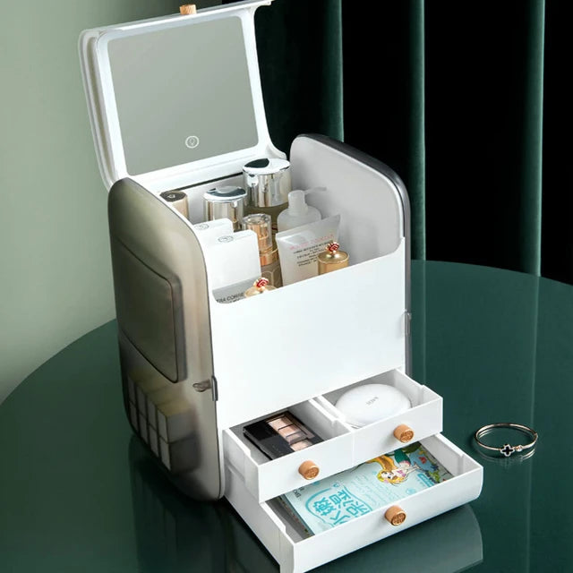 Large Capacity Cosmetics Storage Box With Drawers.