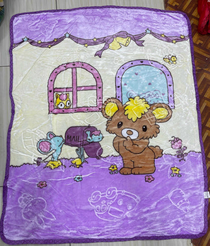 BRANDONN Baby Blanket New Born Pack of Double Layered Supersoft Mink AC Blanket for Baby Boys and Baby Girl