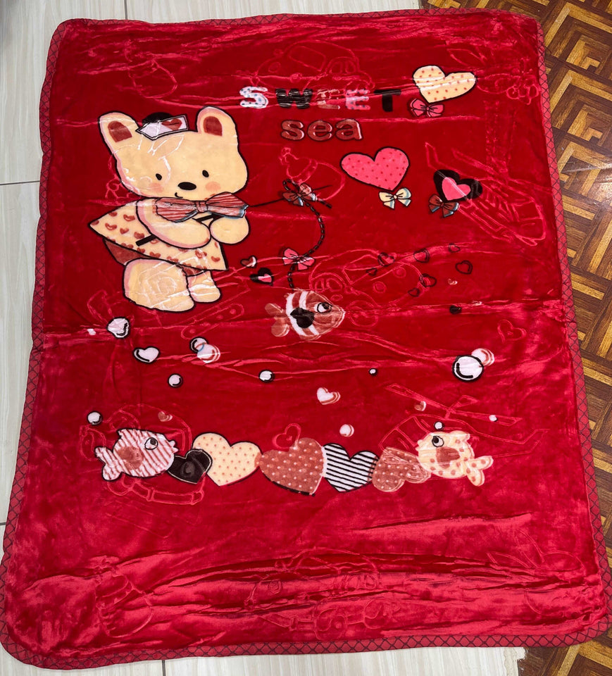 BRANDONN Baby Blanket New Born Pack of Double Layered Supersoft Mink AC Blanket for Baby Boys and Baby Girl